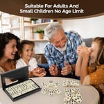 PUREPLAY Jumbo Klasik Domino Çift 6 Oyun Seti, Fildişi 28 parça Domino Seti Poatable PVC Kılıfta - Aile Geceleri, Parti Hediyeleri, Seyahat ve Her Zaman Kullanım, 2-4 Oyuncu