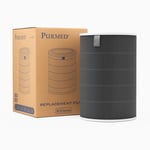 Purmed Xiaomi Akıllı Hava Temizleyici 4 Pro Uyumlu HEPA Filtre (Gri) – 3 Katmanlı Yüksek Verimli Toz, Polen, Alerjen Koruması