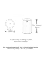 Purmed Xiaomi Akıllı Hava Temizleyici 4 Pro Uyumlu HEPA Filtre (Gri) – 3 Katmanlı Yüksek Verimli Toz, Polen, Alerjen Koruması