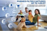 Purmed Xiaomi Smart Air Purifier 4 Lite Uyumlu Mor HEPA Filtre | Toz, Alerjen ve PM2.5 Giderici | Yüksek Verimli Hava Temizleyici Filtresi