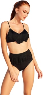 Püskül Detaylı Ince Askılı Bikini Takımı 201200