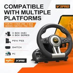 PXN V3 Pro direksiyon, 180 derece, evrensel, USB, pedallı direksiyon, PS3, PS4, Xbox One, Switch için, siyah