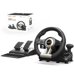 PXN V3 Pro direksiyon, 180 derece, evrensel, USB, pedallı direksiyon, PS3, PS4, Xbox One, Switch için, siyah