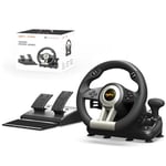 PXN V3 Pro direksiyon, 180 derece, evrensel, USB, pedallı direksiyon, PS3, PS4, Xbox One, Switch için, siyah