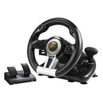 PXN V3 Pro direksiyon, 180 derece, evrensel, USB, pedallı direksiyon, PS3, PS4, Xbox One, Switch için, siyah
