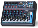 Pyle Professional Audio Mixer Sound Board Console Desk System- Interface 8 Channel Digital USB Bluetooth MP3 Computer Input 48V Phantom Power Stereo DJ Studio FX 16Bit DSP Processor, Black - PMXU83BT