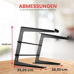 Pyle Taşınabilir Ayarlanabilir Dizüstü Bilgisayar Standı, 16 cm'den 27,7 cm'ye Kadar Kaymaz Ayakta Durma Masası, Monitör veya Bilgisayar Masası Çalışma İstasyonu Yükseltici, DJ, PC, Oyun, Ev veya Ofis