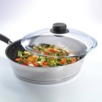 Pyrex 4937234 tencere/tava için cam kapak, 28 cm, şeffaf