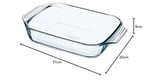 Pyrex - Karşı konulmaz - Dikdörtgen cam pişirme kalıbı, şeffaf, 31 x 20 cm