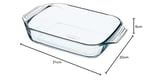 Pyrex - Karşı konulmaz - Dikdörtgen cam pişirme kalıbı, şeffaf, 31 x 20 cm
