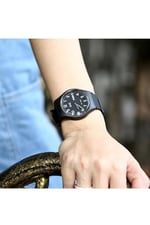Q&Q-Su Geçirmez Silikon Kordonlu Çift Takvimli Unisex Kol Saati