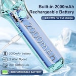 QQT Mini El Vantilatörü, 3Speed'li Küçük Kişisel Fan, Taşınabilir Pille Çalışan Fanlar, USB Şarj Edilebilir Makyaj Kirpik Fanı, Seyahat Ofisi için Güçlü El Vantilatörü Dış Mekan Kadın Erkek Şık