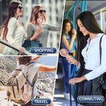 QQT Mini El Vantilatörü, 3Speed'li Küçük Kişisel Fan, Taşınabilir Pille Çalışan Fanlar, USB Şarj Edilebilir Makyaj Kirpik Fanı, Seyahat Ofisi için Güçlü El Vantilatörü Dış Mekan Kadın Erkek Şık
