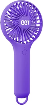 QQT Mini El Vantilatörü, 3Speed'li Küçük Kişisel Fan, Taşınabilir Pille Çalışan Fanlar, USB Şarj Edilebilir Makyaj Kirpik Fanı, Seyahat Ofisi için Güçlü El Vantilatörü Dış Mekan Kadın Erkek Şık