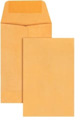 Quality Park #1 Bozuk Para ve Küçük Parça Zarfı, 28 lb. Kahverengi Kraft, 5.7x8.9 cm, 500'lü Kutu (50162)