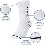 Quezo OzzoSeries Unisex 2'li Paket Spor Çorap - Pamuklu, Hafif, Terleme Koku Yapmaz - Atletik Dayanıklı Performans Çorap - Kadın ve Erkek