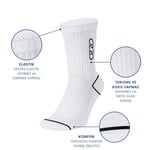 Quezo OzzoSeries Unisex 2'li Paket Spor Çorap - Pamuklu, Hafif, Terleme Koku Yapmaz - Atletik Dayanıklı Performans Çorap - Kadın ve Erkek