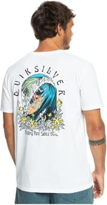 Quiksilver-Eqyzt07226 Originalbarrel M Tees Beyaz Erkek T-shirt