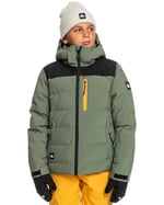 Quiksilver The Edge Youth Erkek Çocuk Yeşil Snowboard Ceketi - Seçenekler: 14 Yıl, 12 Yıl, XL/16