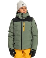 Quiksilver The Edge Youth Erkek Çocuk Yeşil Snowboard Ceketi - Seçenekler: 14 Yıl, 12 Yıl, XL/16