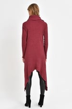 Quincey-Asimetrik Yünlü Tunik Bordo BDM2513 (BORDO / 38)