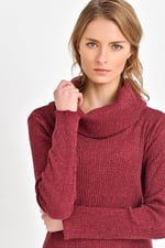 Quincey-Asimetrik Yünlü Tunik Bordo BDM2513 (BORDO / 40)