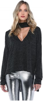Quincey-Choker Yaka Tunik (ANTRASİT / 46)