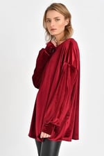 Quincey-Kadife Tunik Bordo BDE2511 (BORDO / 38)