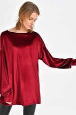 Quincey-Kadife Tunik Bordo BDE2511 (BORDO / 40)