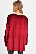 Quincey-Kadife Tunik Bordo BDE2511 (BORDO / 40)