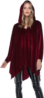 Quincey-Kadın Bordo Kadife Panço HK2518 (BORDO / 44)