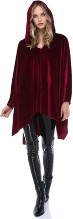 Quincey-Kadın Bordo Kadife Panço HK2518 (BORDO / 36)