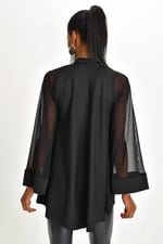 Quincey-Kadın Siyah Scuba Asimetrik Tunik (Siyah / 44)