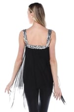 Quincey-Payetli Tunik (SİYAH-LAME / 40)
