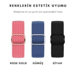 Quse Örgü Kordon, Apple Watch Series 11,10,9,8,7,6,5,3,SE,SE2,SE3 ile Uyumlu, Ayarlanabilir, 42mm/41mm/40mm/38mm ve 46mm/45mm/44mm/49mm