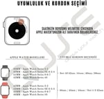 Quse Örgü Kordon, Apple Watch Series 11,10,9,8,7,6,5,3,SE,SE2,SE3 ile Uyumlu, Ayarlanabilir, 42mm/41mm/40mm/38mm ve 46mm/45mm/44mm/49mm
