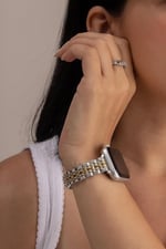Quse Slim Jubilee Kordon, Apple Watch SE/11/10/9/8/7/6 ile Uyumlu, Kadınlar için İnce Çelik, 46mm/45mm/44mm, Series 10 42mm/41mm/40mm/38mm - Seçenekler: 38mm / 40mm / 41mm / (Series 10 - 42mm)