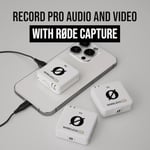 RØDE Wireless ME Dual, Dahili mikrofonlu Kablosuz Mikrofon seti, Gain Assist Teknoloji, 100 metre Menzil - Beyaz