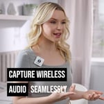 RØDE Wireless ME Dual, Dahili mikrofonlu Kablosuz Mikrofon seti, Gain Assist Teknoloji, 100 metre Menzil - Beyaz