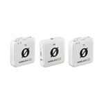 RØDE Wireless ME Dual, Dahili mikrofonlu Kablosuz Mikrofon seti, Gain Assist Teknoloji, 100 metre Menzil - Beyaz