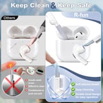 R-fun AirPods 4 için Temizleyici Kitli Kılıf, AirPods için Anahtarlıklı Tam Koruyucu Yumuşak Cilt Silikon Kapak 4 Nesil Kılıf Erkekler Kadınlar için, Apple AirPods 4. Genaration kılıf 2024 ile uyumlu