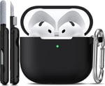 R-fun AirPods 4 için Temizleyici Kitli Kılıf, AirPods için Anahtarlıklı Tam Koruyucu Yumuşak Cilt Silikon Kapak 4 Nesil Kılıf Erkekler Kadınlar için, Apple AirPods 4. Genaration kılıf 2024 ile uyumlu