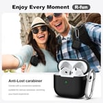 R-fun AirPods 4 için Temizleyici Kitli Kılıf, AirPods için Anahtarlıklı Tam Koruyucu Yumuşak Cilt Silikon Kapak 4 Nesil Kılıf Erkekler Kadınlar için, Apple AirPods 4. Genaration kılıf 2024 ile uyumlu