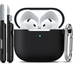 R-fun AirPods 4 için Temizleyici Kitli Kılıf, AirPods için Anahtarlıklı Tam Koruyucu Yumuşak Cilt Silikon Kapak 4 Nesil Kılıf Erkekler Kadınlar için, Apple AirPods 4. Genaration kılıf 2024 ile uyumlu