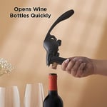 Rabbit Folyo Kesici Dahili Şarap Kolu Tirbuşon Şarap Açacağı - Seçenekler: 1 Count, 2.36 x 1.97 x 7.68 IN, Opens most bottles