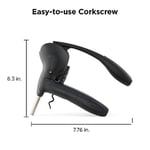Rabbit Folyo Kesici Dahili Şarap Kolu Tirbuşon Şarap Açacağı - Seçenekler: 1 Count, 2.36 x 1.97 x 7.68 IN, Opens most bottles