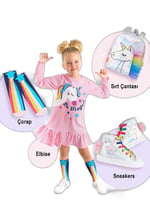Rainbow Star Kız Çocuk 2li Soket Çorap Takım - Seçenekler: 4-5Y, 8-9Y