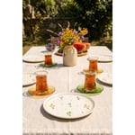 Rakle Botanical 12 Parça 4 Kişilik Seramik Pasta Tabağı Seti 20 Cm / Çay Seti 170 Cc