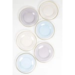 Rakle Five O Clock 6'lı Cam Pasta Tabağı Seti 19 Cm