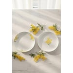 Rakle Mimosa Seramik 4'lü Pasta Tabağı Seti 19 Cm